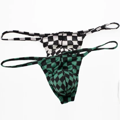 Printed Checkered Men's G-string - Image 11