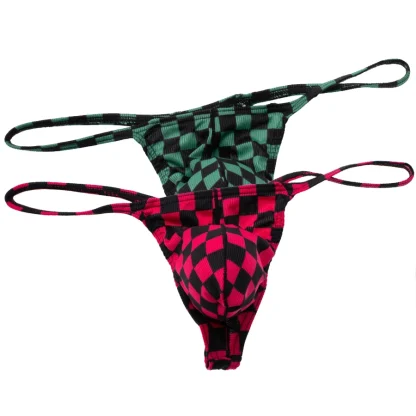 Printed Checkered Men's G-string - Image 10