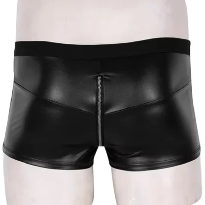 Zip Crotch Black Boxer Brief - Image 2