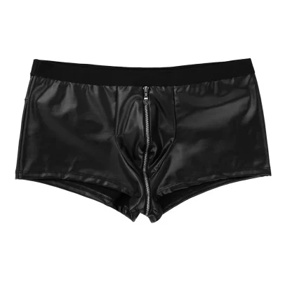 Zip Crotch Black Boxer Brief - Image 4