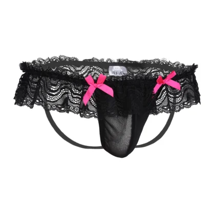 Bowknot Decor Skirted Jockstrap - Image 2