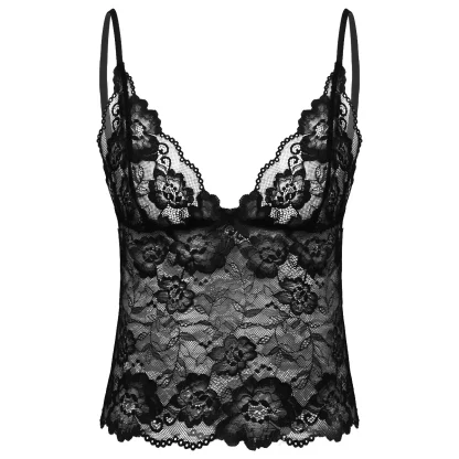 V-neck Floral Lace Sexy Bralette - Image 4