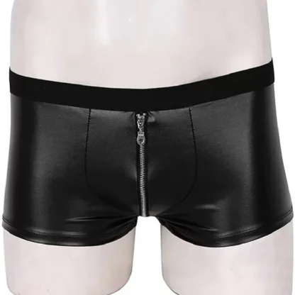 Zip Crotch Black Boxer Brief - Image 3