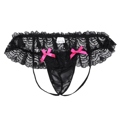 Bowknot Decor Skirted Jockstrap - Image 3