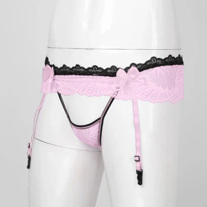 Skirted Lace Sexy Garter Thong - Image 7