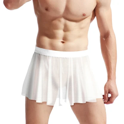See-through Pleated Mini Skirt - Image 3
