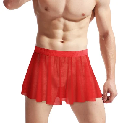 See-through Pleated Mini Skirt - Image 6