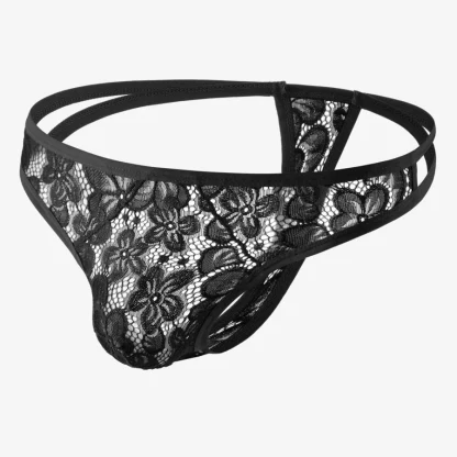 Lace Thong with Double Strap Design