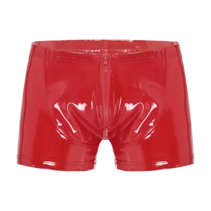 Zippered Crotch Glossy Boxer Brief - Image 6