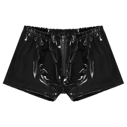 Zippered Crotch Glossy Boxer Brief - Image 4