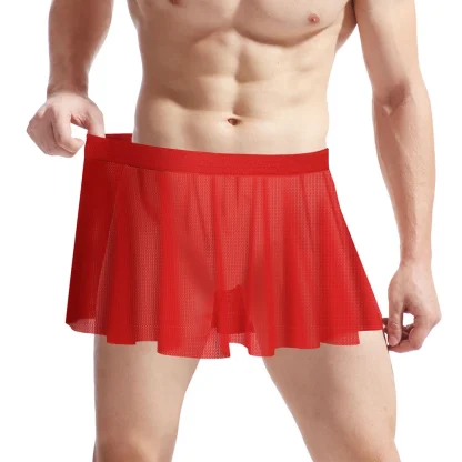 See-through Pleated Mini Skirt - Image 8