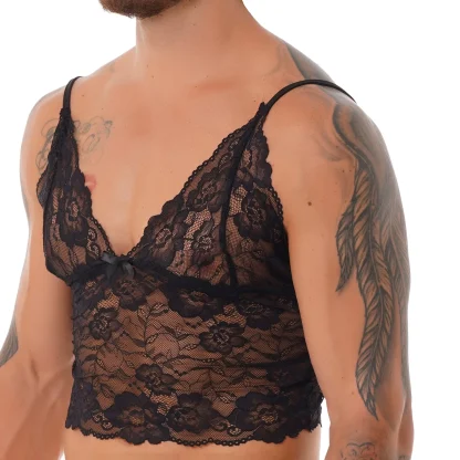 V-neck Floral Lace Sexy Bralette - Image 2