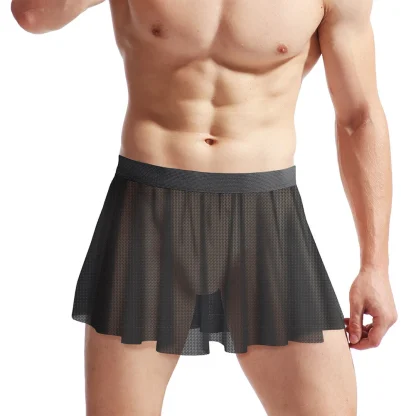 See-through Pleated Mini Skirt - Image 9
