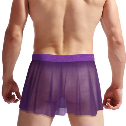 See-through Pleated Mini Skirt - Image 2